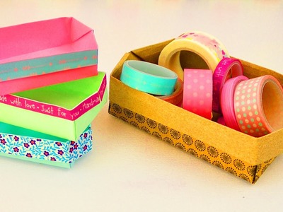 DIY Origami Kisten falten | super einfach mit Washitape | Deko & Aufbewahrung | Geschenkbox