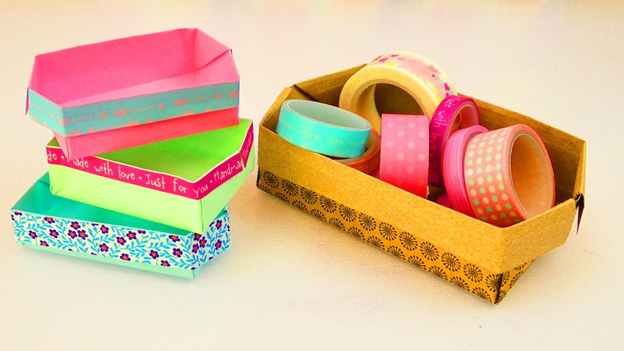 DIY Origami Kisten falten | super einfach mit Washitape | Deko & Aufbewahrung | Geschenkbox