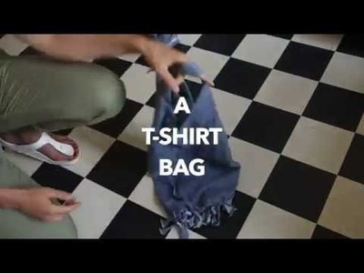 Bastel aus deinem T-Shirt einen Beutel - Einfach ohne Nähen - UPCYCLING DIY