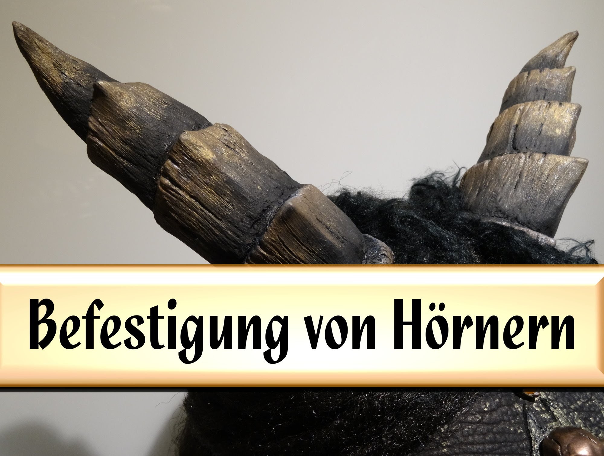 DIY - Do it yourself for Goths - Tutorial - Befestigung von mittelgrossen Hörnern - Cosplay