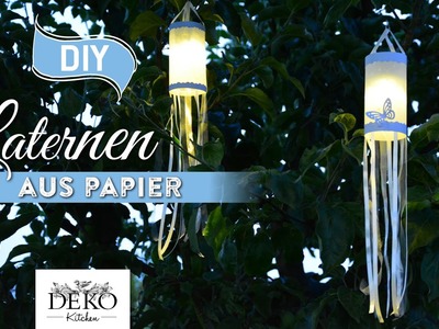 DIY: hübsche Papier-Laternen mit Stoffbändern [How to] | Deko Kitchen