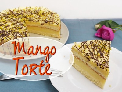 MANGO JOGHURT TORTE backen | fruchtige Torte mit Mango Füllung selber machen | ohne Gelatine