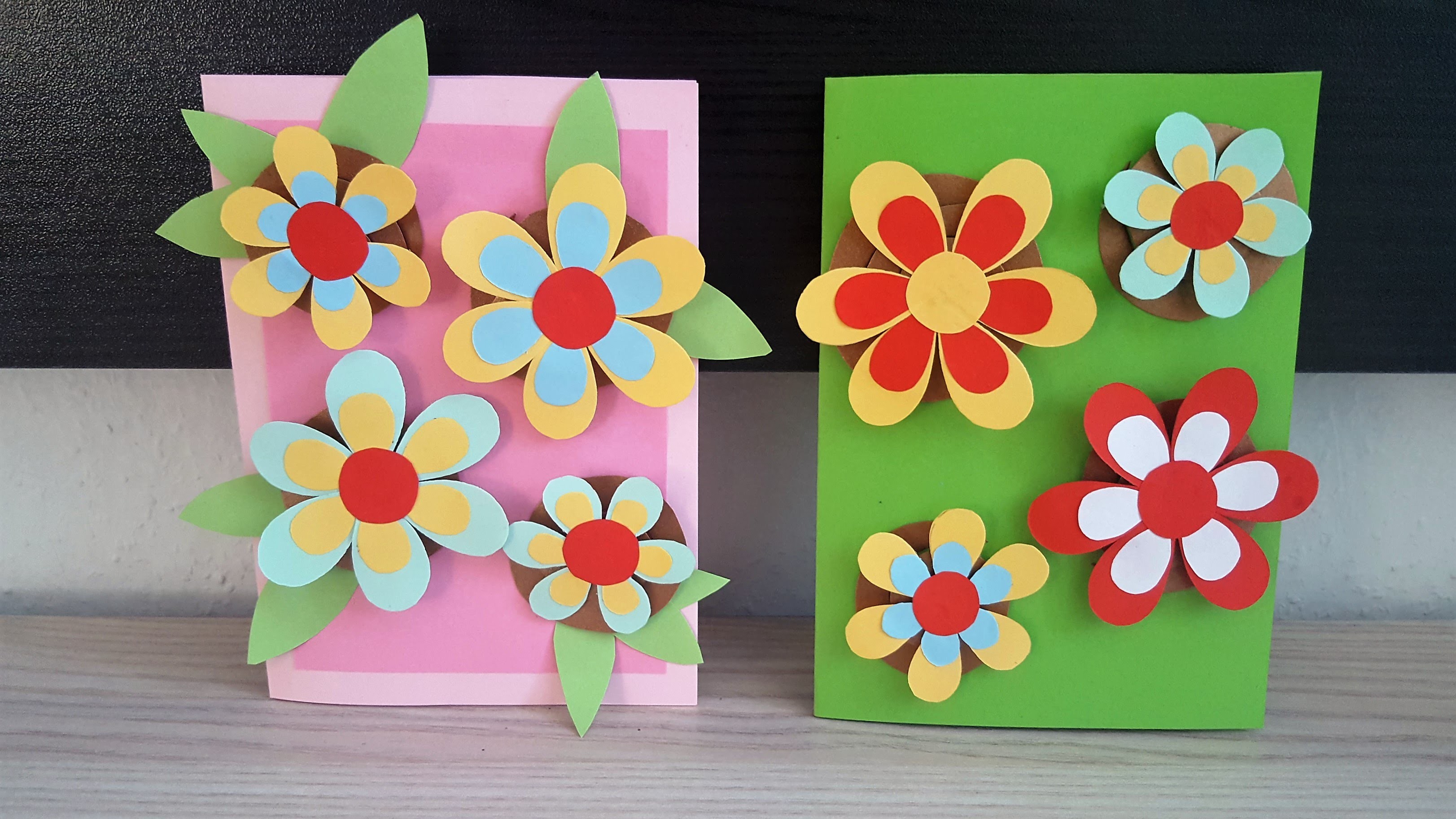 Geburtstagskarte mit 3D Blumen basteln.DIY Handmade Crafts -3DFlowers Birthday card