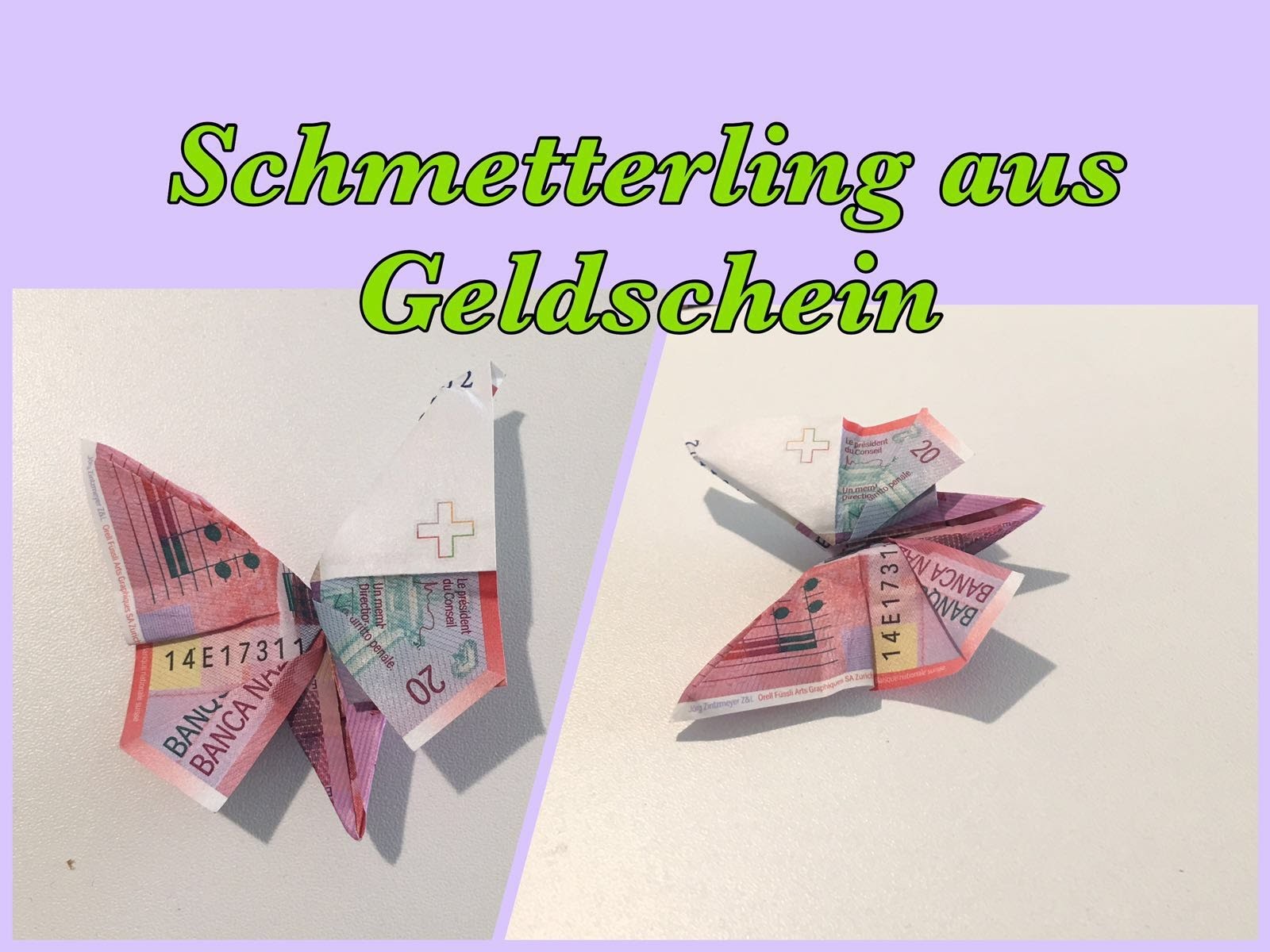 Geschenkidee: Geld als Schmetterling falten (DIY)