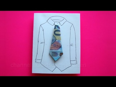 Lustige Geldgeschenke basteln - Geldschein falten Krawatte - Idee zum Geld falten - DIY Geldgeschenk