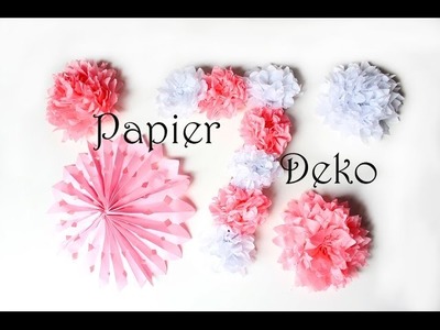 DIY Papierdeko | Deko aus Papier einfach selber machen | Mädchen Geburtstag | Hochzeit | MamaKreativ