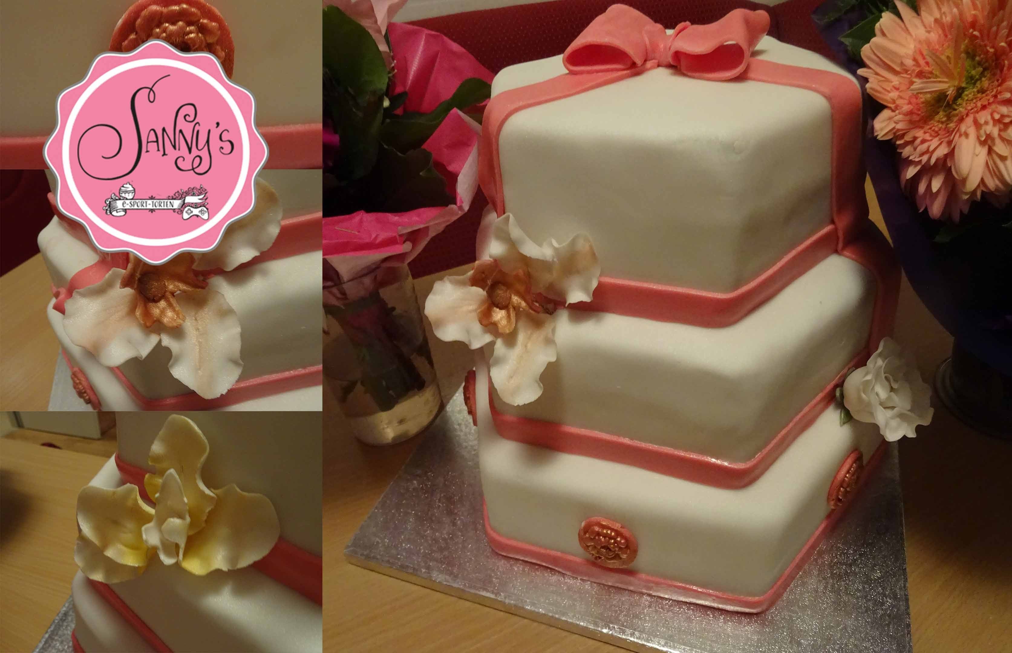 30ster Geburtstag-meine Torte.birthday cake.gumpaste flowers.how to make by Sanny´s e-Sport Torten