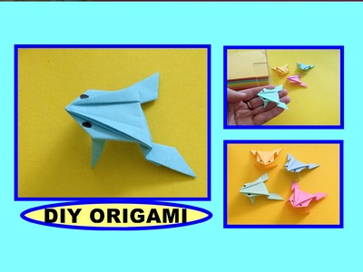 DIY ORIGAMI FROG, QUICK & EASY GIFT GUIDE FOR DAD, SIMPLE IDEAS FOR FATHER'S DAY, FROSCH ANLEITUNG