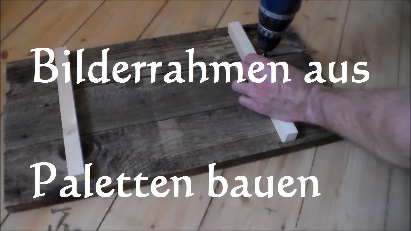 DIY Bilderrahmen aus Paletten selber bauen - Möbel aus Paletten - Rahmen aus Paletten