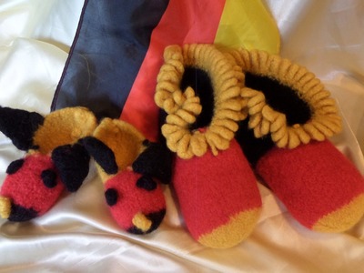 DIY keka # Wir sind Deutschland+stricken zusammen : HAUSSCHUHE + FILZEN.VERFILZEN Größe 38-40 Part 1