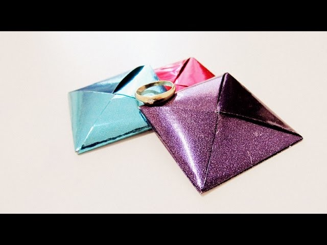 Origami envelope for Ring, Sobre de regalo Simple y lindo para el anillo, origami