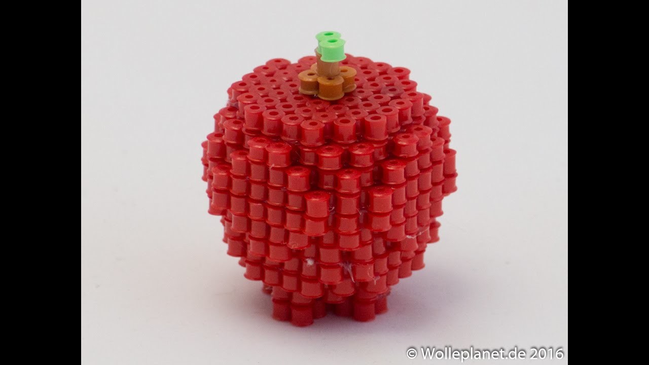 Perler Bead 3D Apfel