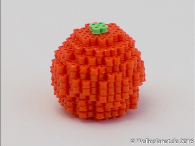 Perler Bead 3D Orange