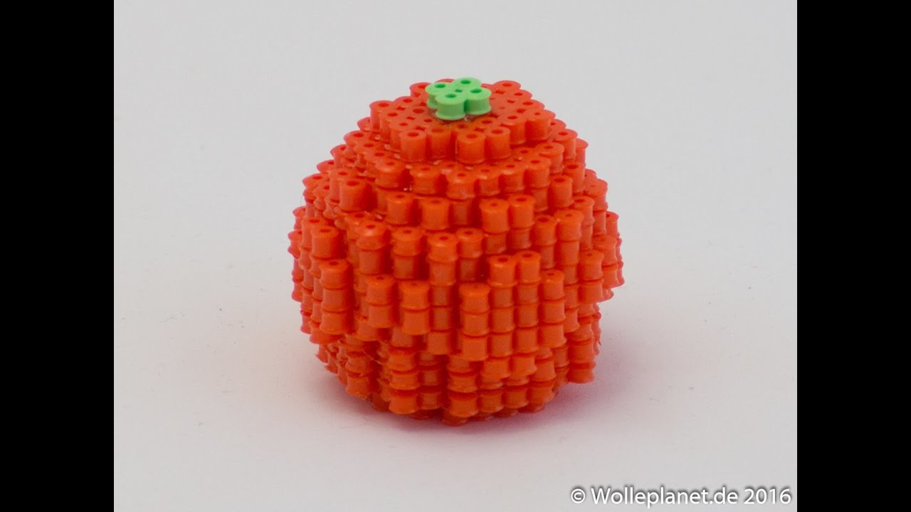 Perler Bead 3D Orange