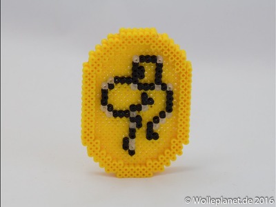 Perler Bead 3D Yoshi Coin