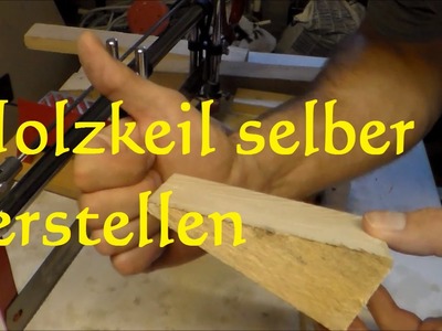 DIY Holzkeile sägen schneiden herstellen mit der Kappsäge make wooden wedges with saw