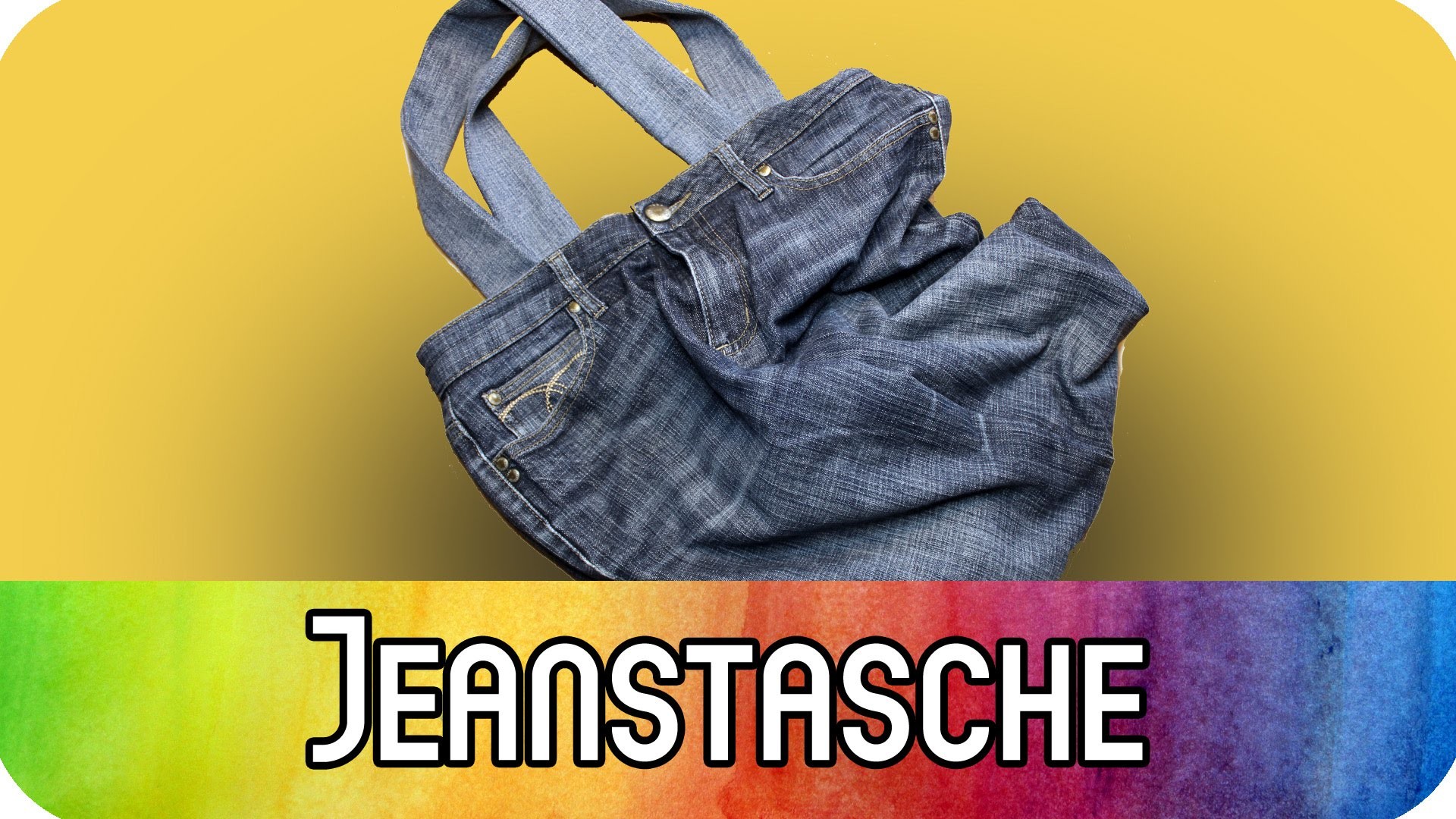 DIY Upcycling Einkaufstasche aus alter Jeans nähen. Jeanstasche nähen | kreativBUNT