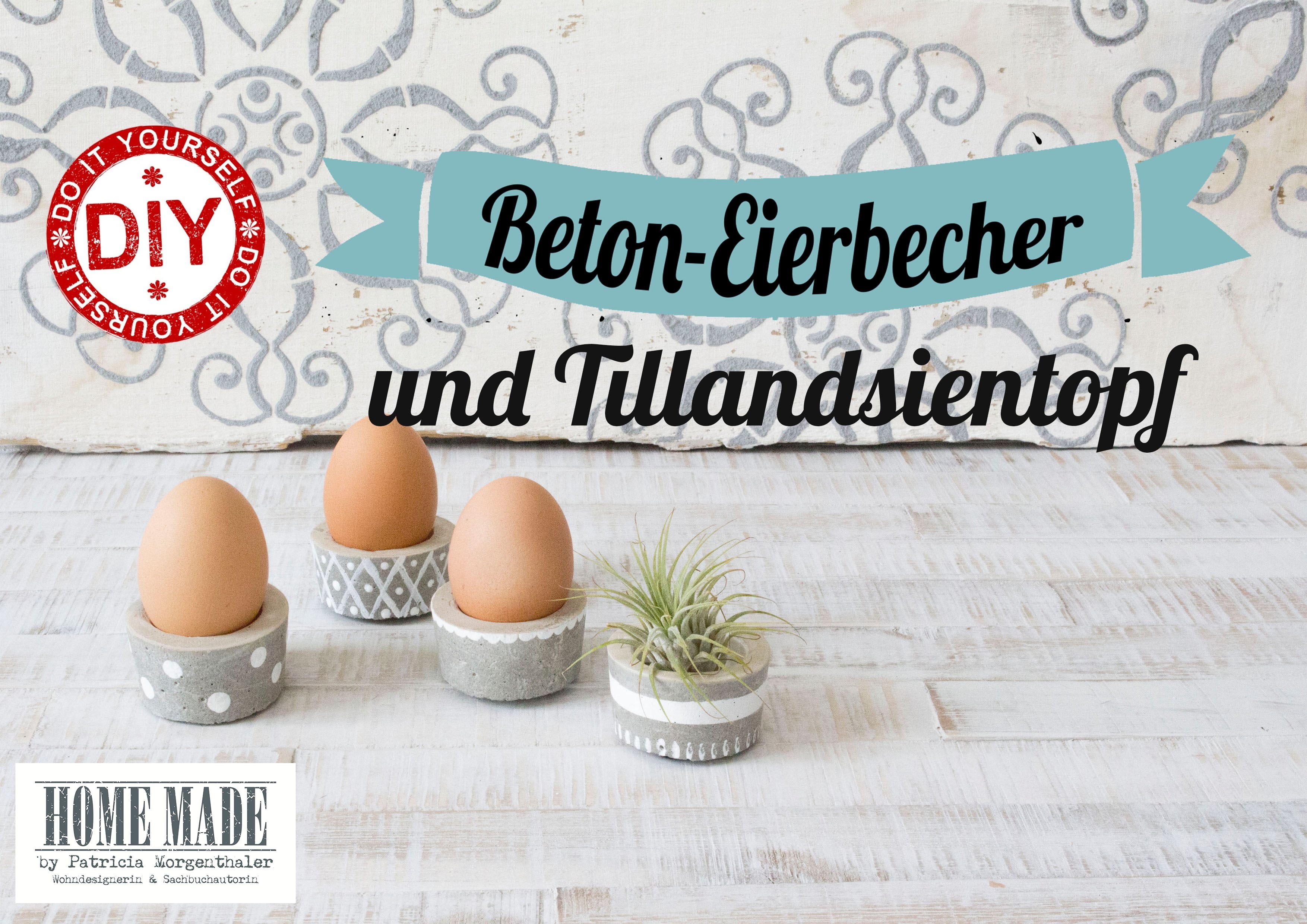 How to: Eierbecher I Tillandsien-Topf aus Beton I Deko Inspirationen selbstgemacht