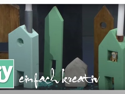 Kerzenhäuser aus Holz | DIY einfach kreativ