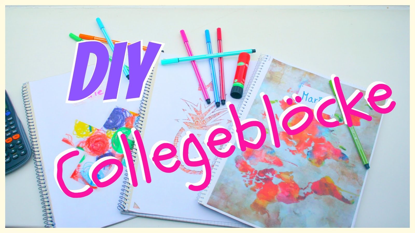 DIY Collegeblöcke für den Schulstart | MarieDIY