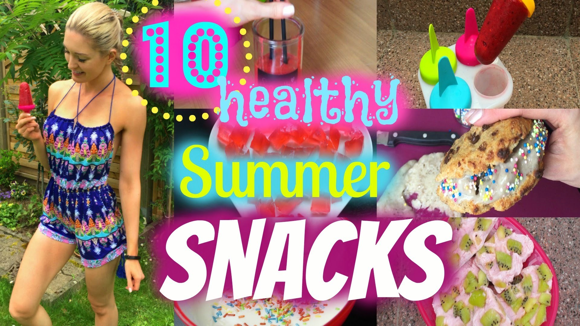10 GESUNDE Sommer Snacks | DIY Cookie Eis, Gummibärchen