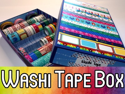 DIY Aufbewahrung für Washi Tape: Aufbewahrungsbox mit Deckel - Ordnung im Bastelzimmer | kreativBUNT