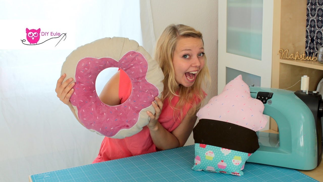 Cupcake & Donut Kissen nähen – DIY Eule