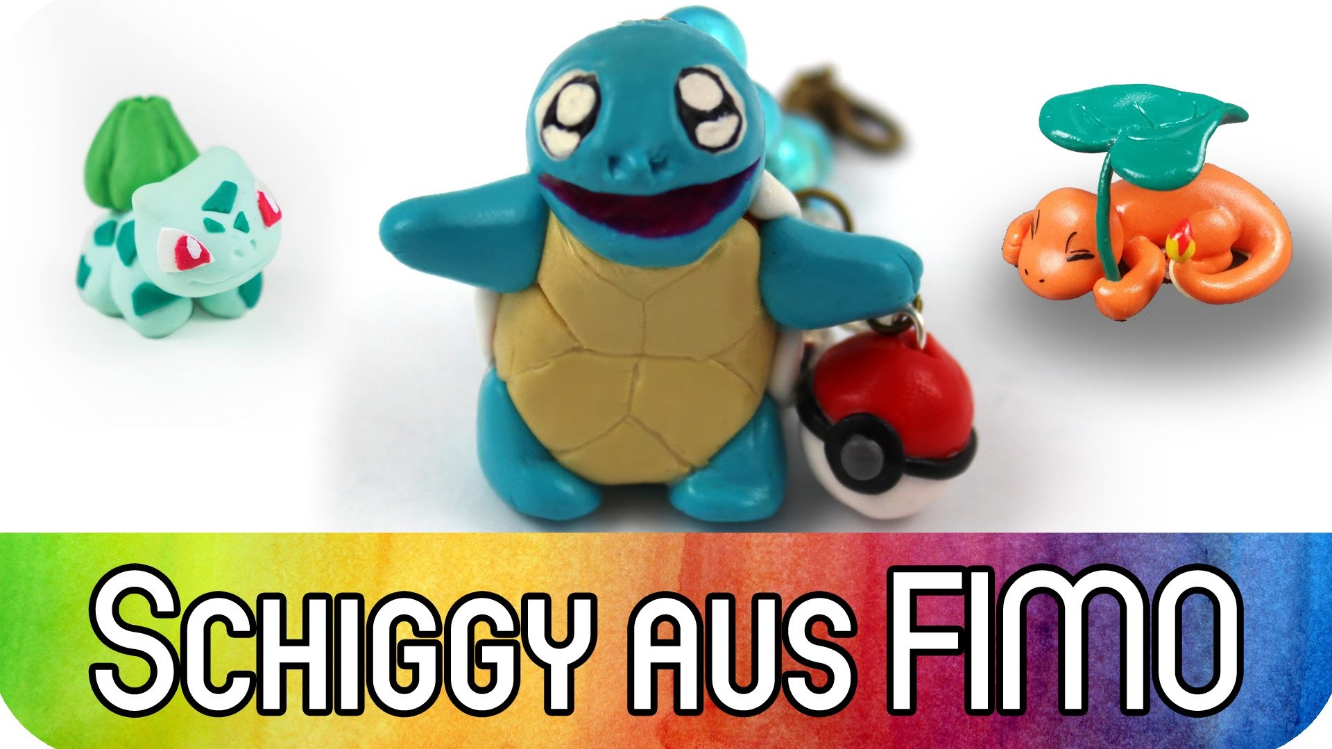 FIMO Tutorial Pokemon Schiggy | Starter mit Glumanda und Bisasam | How to Polymer Clay | kreativbunt