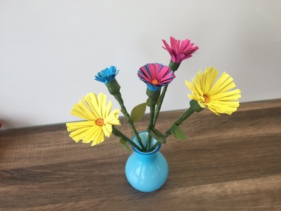 DIY Blumen basteln, Frühlingsdeko herstellen, Blumenstrauß, Frühling