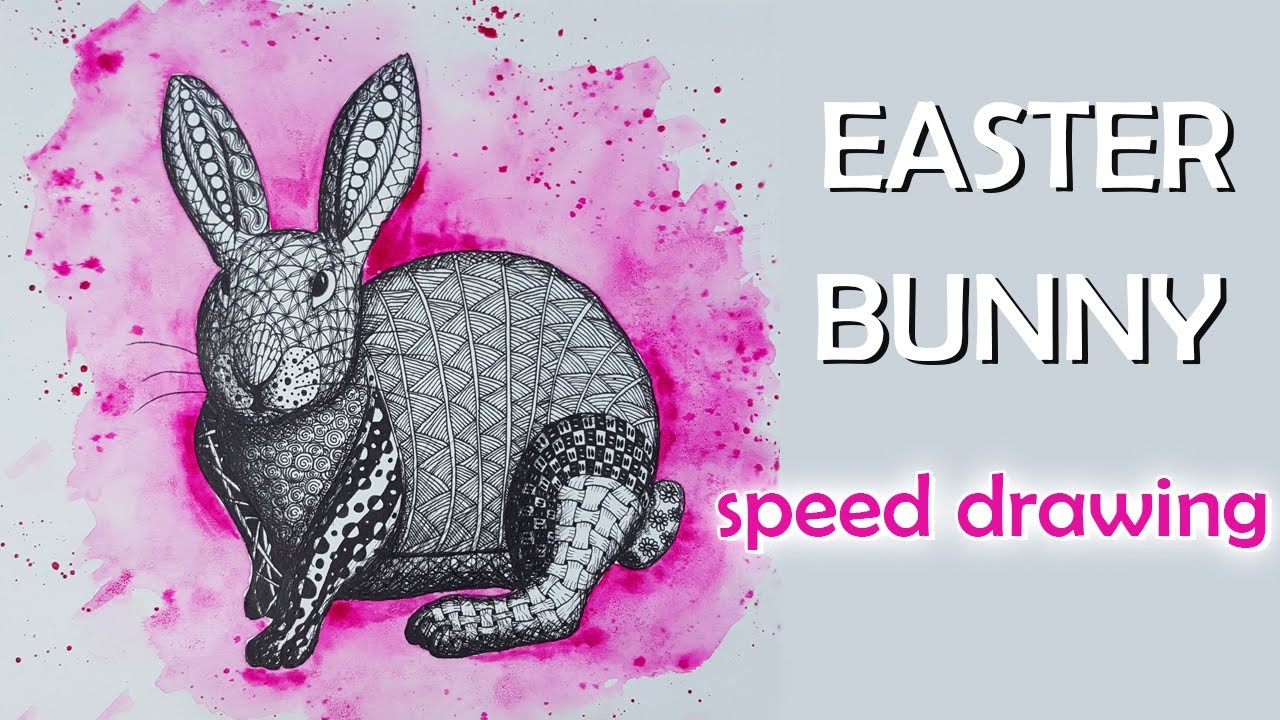 Speed Drawing Zentangle ❀ Easter Bunny | Osterhase ❀ DIY | Colorful
