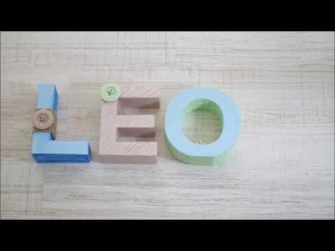 DIY - Babyzimmer - Pappbuchstaben gestalten, basteln, dekorieren - 3D letters