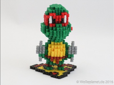 Perler Bead 3D Turtle Raphael