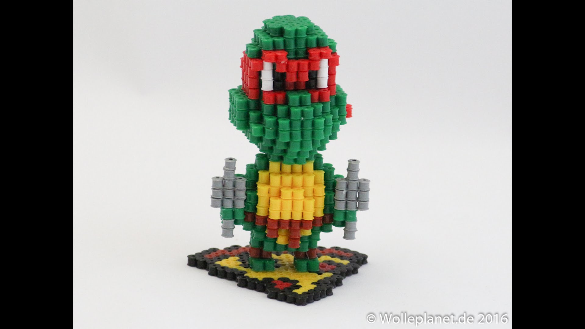 Perler Bead 3D Turtle Raphael