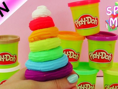 Play-Doh Regenbogen Eis selber machen | bunte Rainbow Ice Cream aus Knete