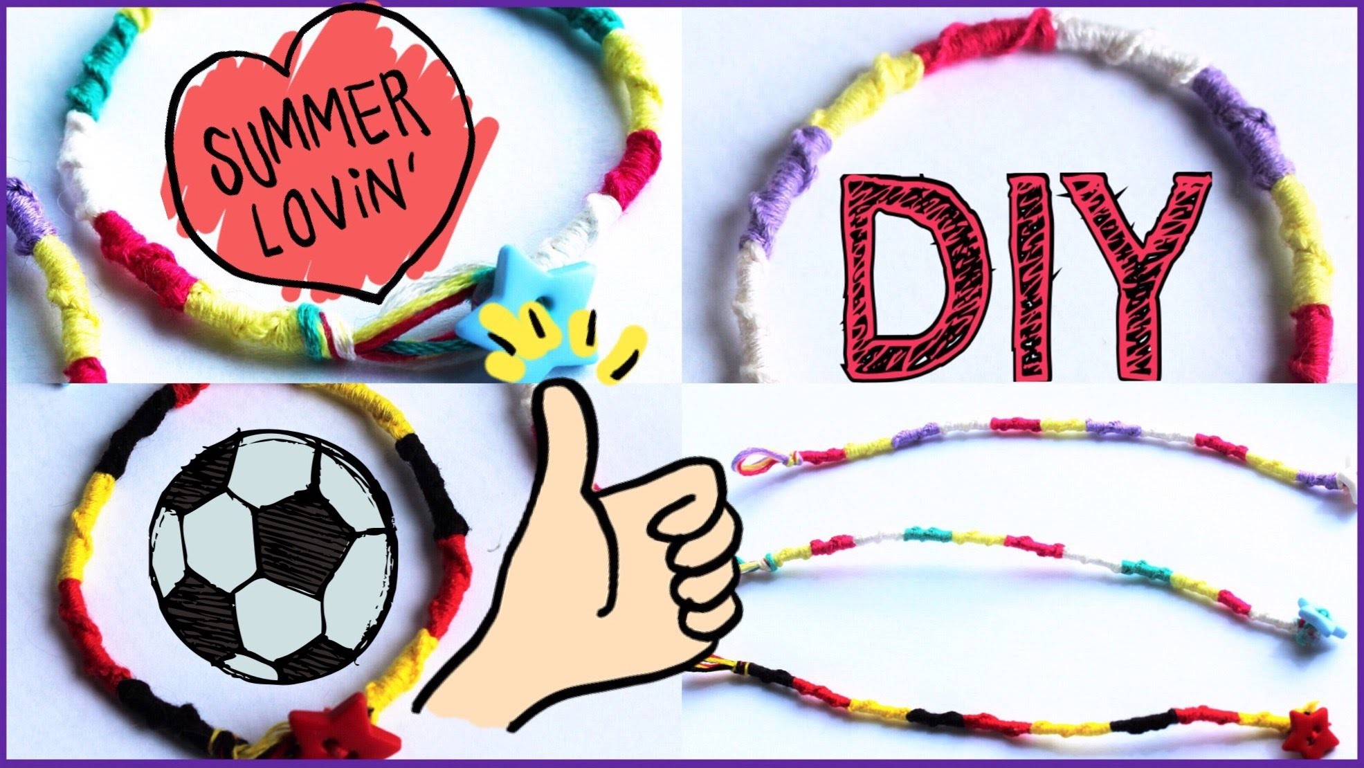 Sommer DIY ❣ Freundschaftsbänder❣Spiral-Armbänder knüpfen ♥schnell&einfach♥