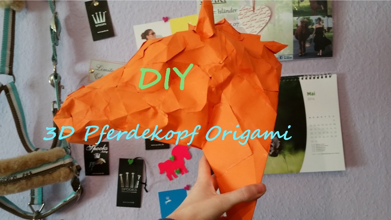 DIY Pferdekopf 3D Origami