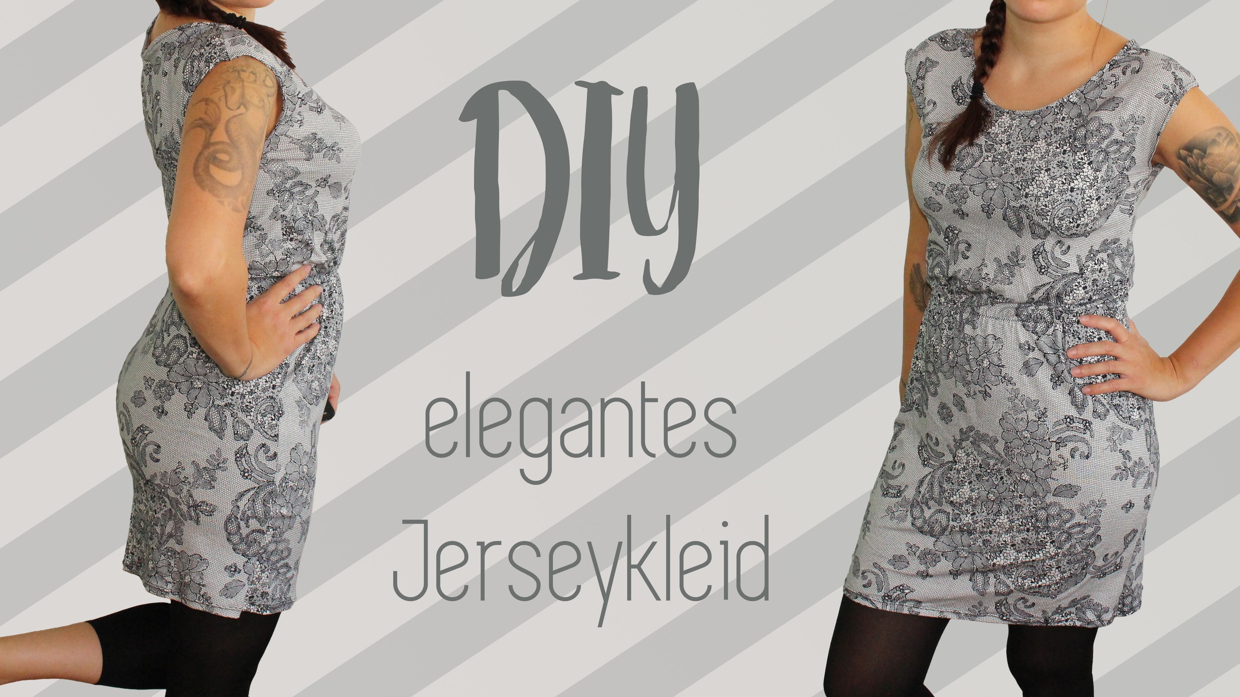 Elegantes und figurschmeichelndes Jerseykleid nähen - DIY Tutorial | Nähanleitung