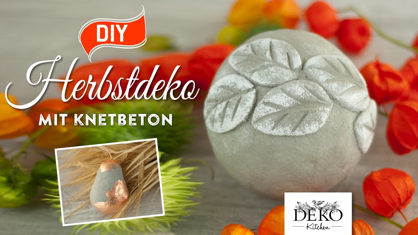 DIY: hübsche Herbstdeko mit Knetbeton [How to] Deko Kitchen