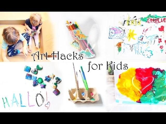 Mom Hacks: Tipps und Tricks rund ums Malen für Kinder | DIY Stiftehalter, Malen ohne Sauerei