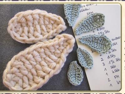 Häkeln - Anleitung Blätter. Crochet - Pattern Leaves