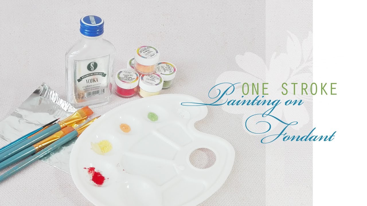 How to paint on fondant with edible powder colors
