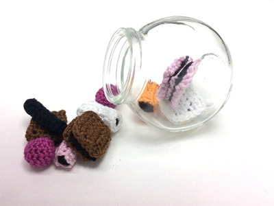 Lakritz Konfekt häkeln wie Haribo Naschen Süßigkeiten Lakritzkonfekt how to crochet sweets