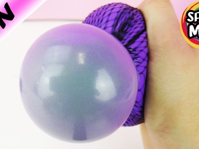 Squeezy Meshball selber machen DIY | Kathi bastelt einen Antistressball mit Glibber und Schleim