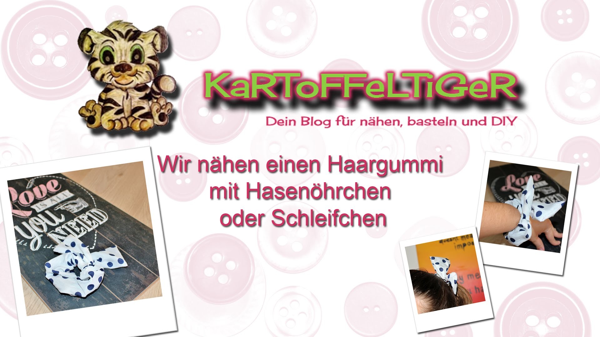 DIY - Wir nähen einen Haargummi mit Hasenöhrchen oder Schleifchen