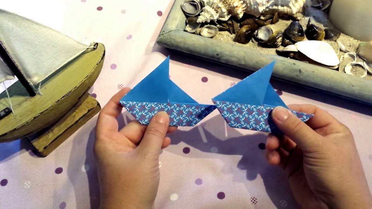 Origami Papierschiffchen- ganz einfache Diy Variante für Girlanden, Karten usw.
