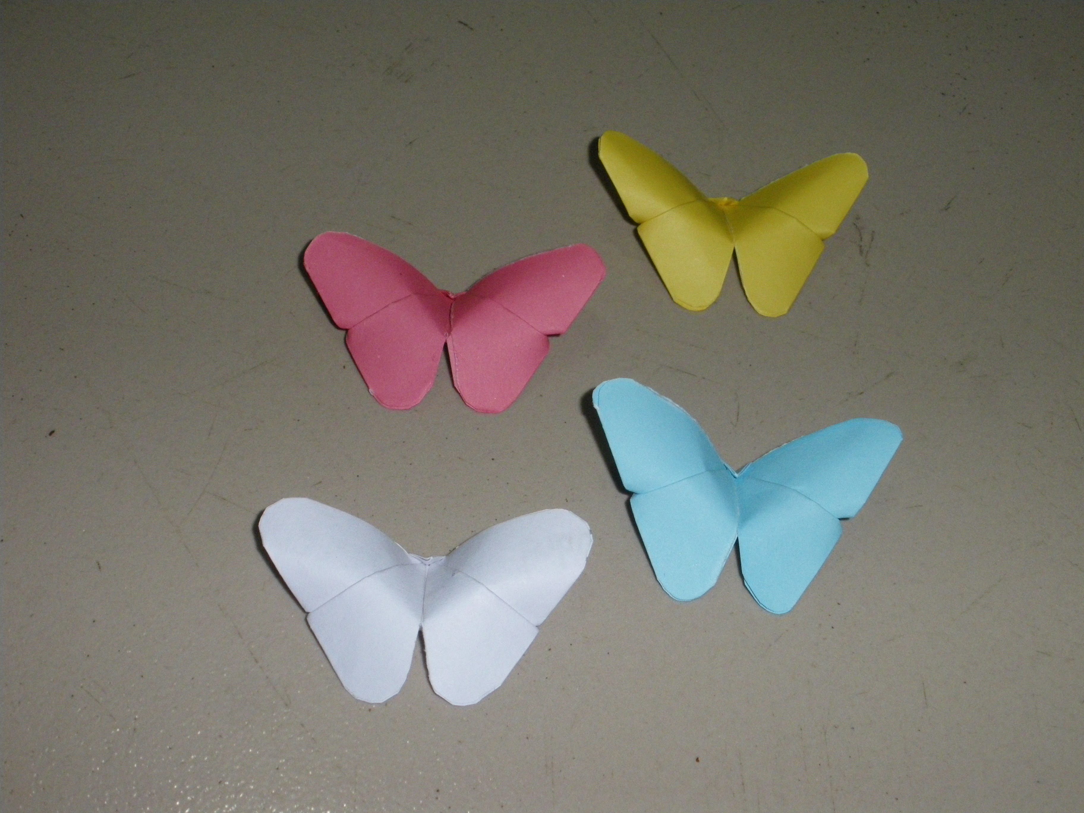 Basteln: Origami Schmetterling Falten Mit Papier ~ Bastelideen ~ Diy. Basteltipps. Geschenkideen