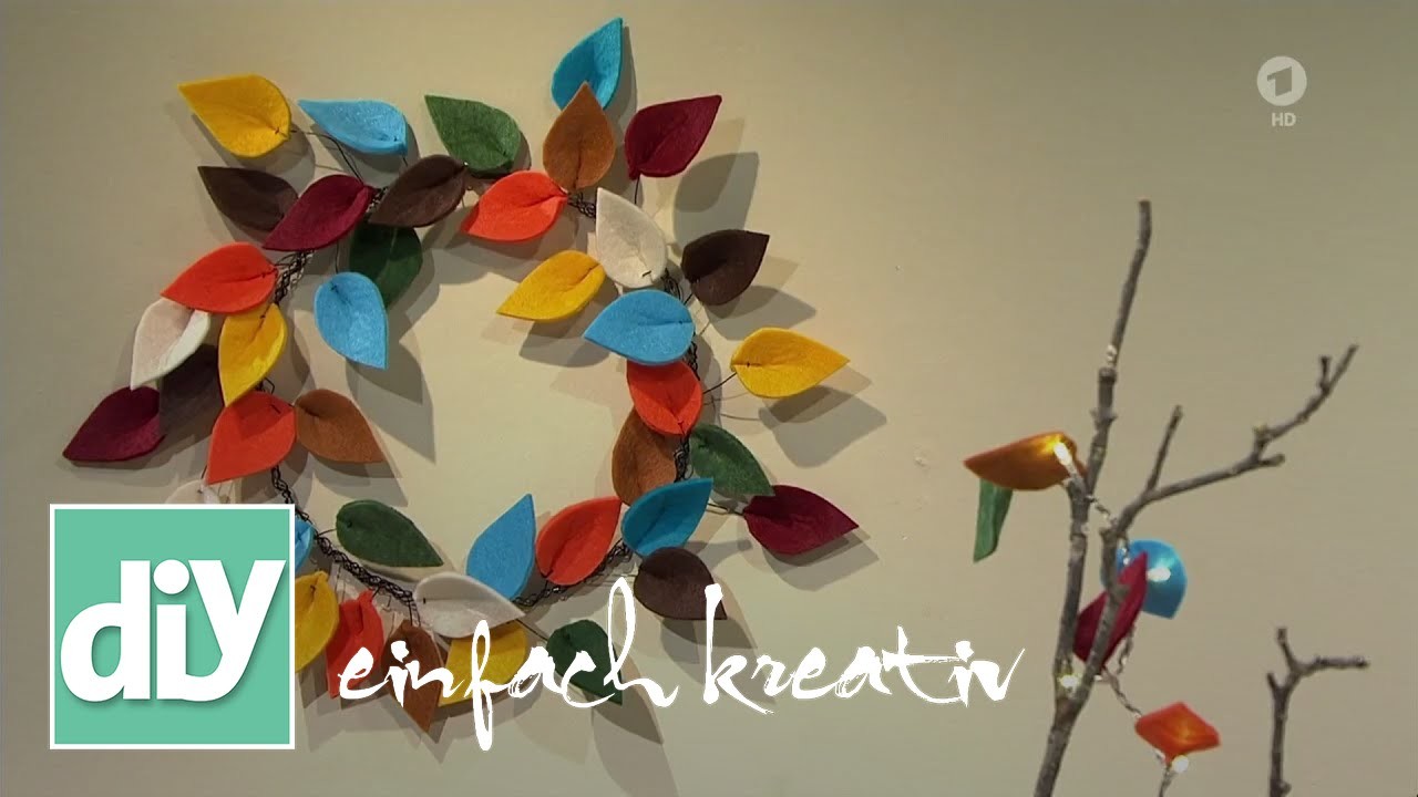 Herbstlicher Filzblätter-Kranz | DIY einfach kreativ