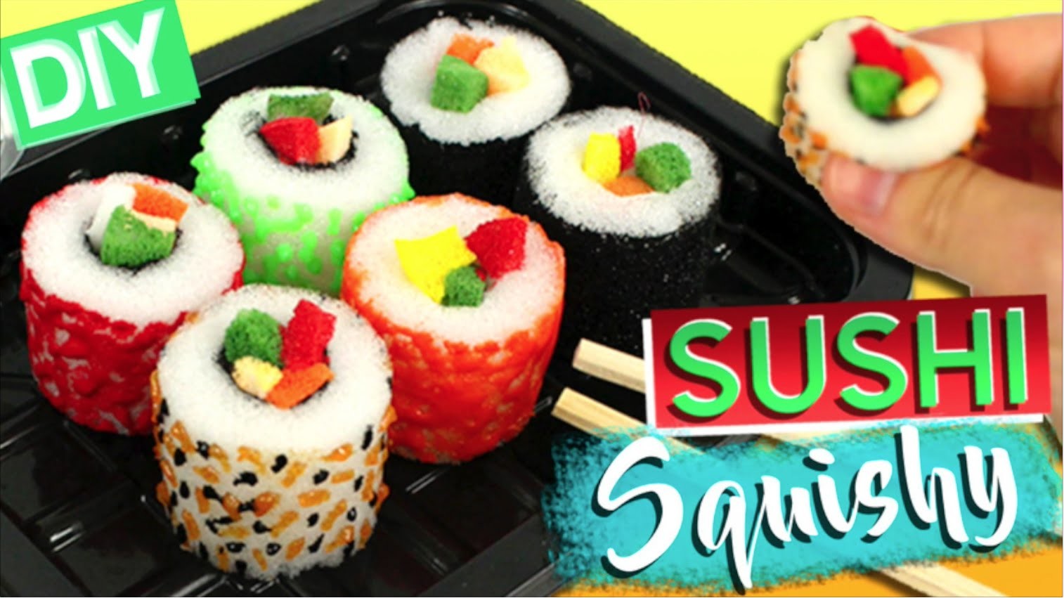 SUSHI matschig DIY * Wie man Sushi-SQUISHIES machen kann