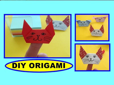 DIY ORIGAMI Fingerpuppe Katze schnell und einfach falten, finger puppets kat