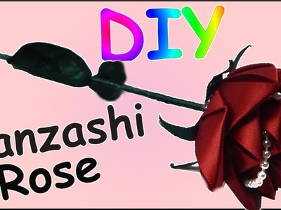 DIY Kanzashi Rose | Blume aus Stoff | Valentinstag | Ribbon flower | Valentines day